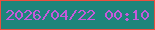 文字の大きさ：5、枠の色：eb4f3e、背景の色：1d857b、文字の色：c55adb 無料ブログパーツのブログ時計