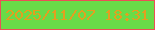 文字の大きさ：3、枠の色：eb4f56、背景の色：69db48、文字の色：e39f1f 無料ブログパーツのブログ時計