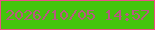 文字の大きさ：4、枠の色：eb4f85、背景の色：44c50c、文字の色：b75981 無料ブログパーツのブログ時計