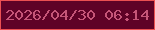 文字の大きさ：3、枠の色：eb5052、背景の色：5f0227、文字の色：c65578 無料ブログパーツのブログ時計