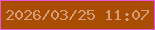 文字の大きさ：1、枠の色：eb53da、背景の色：a84d02、文字の色：d59d7b 無料ブログパーツのブログ時計