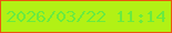 文字の大きさ：3、枠の色：eb5610、背景の色：b2f115、文字の色：6aeb3f 無料ブログパーツのブログ時計