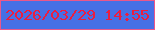 文字の大きさ：4、枠の色：eb578a、背景の色：4770e5、文字の色：ec1d40 無料ブログパーツのブログ時計