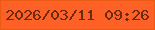 文字の大きさ：1、枠の色：eb5a14、背景の色：fe6125、文字の色：6d2a12 無料ブログパーツのブログ時計