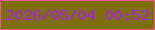 文字の大きさ：3、枠の色：eb5a84、背景の色：7e6e08、文字の色：a823dc 無料ブログパーツのブログ時計