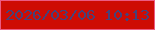 文字の大きさ：4、枠の色：eb5c83、背景の色：ce0c04、文字の色：464279 無料ブログパーツのブログ時計