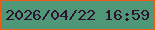 文字の大きさ：2、枠の色：eb5d18、背景の色：4e9877、文字の色：2f1031 無料ブログパーツのブログ時計