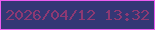 文字の大きさ：4、枠の色：eb5df0、背景の色：343775、文字の色：8d3973 無料ブログパーツのブログ時計