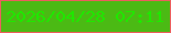文字の大きさ：4、枠の色：eb5f5c、背景の色：4bba14、文字の色：20e701 無料ブログパーツのブログ時計