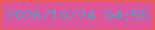 文字の大きさ：2、枠の色：eb604a、背景の色：de559c、文字の色：5d96c9 無料ブログパーツのブログ時計