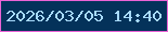 文字の大きさ：4、枠の色：eb63d6、背景の色：04325a、文字の色：a8dbfd 無料ブログパーツのブログ時計