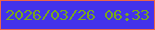 文字の大きさ：3、枠の色：eb6449、背景の色：4332eb、文字の色：77a51e 無料ブログパーツのブログ時計