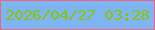 文字の大きさ：1、枠の色：eb647d、背景の色：80b5f4、文字の色：89c403 無料ブログパーツのブログ時計