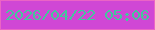 文字の大きさ：5、枠の色：eb64c5、背景の色：d047d5、文字の色：44c69c 無料ブログパーツのブログ時計