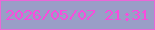 文字の大きさ：2、枠の色：eb67d7、背景の色：9a9ec7、文字の色：f84cdc 無料ブログパーツのブログ時計