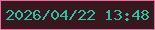 文字の大きさ：2、枠の色：eb6b9f、背景の色：36181e、文字の色：2fbea0 無料ブログパーツのブログ時計