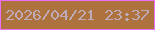 文字の大きさ：1、枠の色：eb6ef8、背景の色：ad723e、文字の色：bfaab8 無料ブログパーツのブログ時計