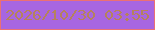 文字の大きさ：1、枠の色：eb7073、背景の色：a766e1、文字の色：b5825c 無料ブログパーツのブログ時計