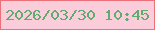 文字の大きさ：3、枠の色：eb7078、背景の色：fbccd9、文字の色：60ac70 無料ブログパーツのブログ時計
