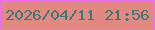 文字の大きさ：3、枠の色：eb71ed、背景の色：e18881、文字の色：3f7677 無料ブログパーツのブログ時計
