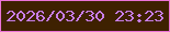 文字の大きさ：2、枠の色：eb73d8、背景の色：3e2101、文字の色：c97ee9 無料ブログパーツのブログ時計