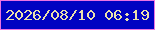文字の大きさ：5、枠の色：eb73e3、背景の色：0003c2、文字の色：eae1ac 無料ブログパーツのブログ時計