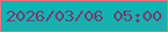 文字の大きさ：4、枠の色：eb7471、背景の色：12b1b2、文字の色：763a69 無料ブログパーツのブログ時計