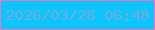 文字の大きさ：4、枠の色：eb75c5、背景の色：0bc5fb、文字の色：72a9e4 無料ブログパーツのブログ時計