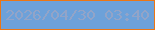 文字の大きさ：1、枠の色：eb7615、背景の色：6da1d9、文字の色：92a4c8 無料ブログパーツのブログ時計