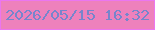 文字の大きさ：3、枠の色：eb76f0、背景の色：ee81bc、文字の色：7785cc 無料ブログパーツのブログ時計