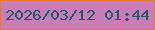 文字の大きさ：2、枠の色：eb772b、背景の色：c97db4、文字の色：1c5b6e 無料ブログパーツのブログ時計
