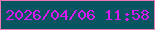 文字の大きさ：1、枠の色：eb78b2、背景の色：065561、文字の色：d31df0 無料ブログパーツのブログ時計