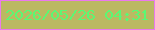 文字の大きさ：2、枠の色：eb79ed、背景の色：bbb962、文字の色：5af873 無料ブログパーツのブログ時計