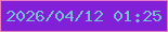 文字の大きさ：4、枠の色：eb7cc5、背景の色：8220d8、文字の色：76bed7 無料ブログパーツのブログ時計