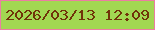 文字の大きさ：5、枠の色：eb7da2、背景の色：a2d752、文字の色：703309 無料ブログパーツのブログ時計