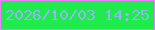 文字の大きさ：5、枠の色：eb7efd、背景の色：20eb4d、文字の色：94b6f4 無料ブログパーツのブログ時計
