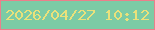 文字の大きさ：2、枠の色：eb7f8b、背景の色：7ccba5、文字の色：eae17b 無料ブログパーツのブログ時計