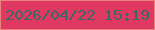 文字の大きさ：5、枠の色：eb817d、背景の色：e03961、文字の色：3a6865 無料ブログパーツのブログ時計