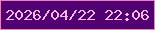 文字の大きさ：3、枠の色：eb81c2、背景の色：520172、文字の色：f7bae5 無料ブログパーツのブログ時計