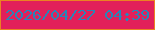 文字の大きさ：2、枠の色：eb8222、背景の色：e2205a、文字の色：2985b8 無料ブログパーツのブログ時計