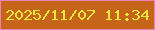 文字の大きさ：4、枠の色：eb82b6、背景の色：c6641a、文字の色：eae939 無料ブログパーツのブログ時計