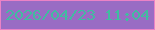 文字の大きさ：3、枠の色：eb82c6、背景の色：996cc4、文字の色：41bba0 無料ブログパーツのブログ時計