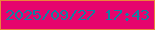 文字の大きさ：3、枠の色：eb843a、背景の色：e6046d、文字の色：1181a2 無料ブログパーツのブログ時計