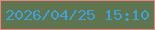 文字の大きさ：5、枠の色：eb8481、背景の色：5e7550、文字の色：41a0d5 無料ブログパーツのブログ時計