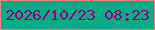 文字の大きさ：2、枠の色：eb8483、背景の色：09ab87、文字の色：8f0579 無料ブログパーツのブログ時計
