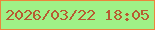 文字の大きさ：5、枠の色：eb863c、背景の色：9ff187、文字の色：b75b32 無料ブログパーツのブログ時計