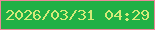 文字の大きさ：1、枠の色：eb8799、背景の色：20b045、文字の色：d3ea79 無料ブログパーツのブログ時計