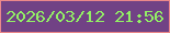 文字の大きさ：5、枠の色：eb888a、背景の色：714285、文字の色：93f065 無料ブログパーツのブログ時計