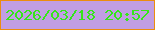 文字の大きさ：4、枠の色：eb8d0f、背景の色：c19ee3、文字の色：35e619 無料ブログパーツのブログ時計