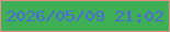 文字の大きさ：3、枠の色：eb8d8d、背景の色：3faf55、文字の色：4a69dc 無料ブログパーツのブログ時計